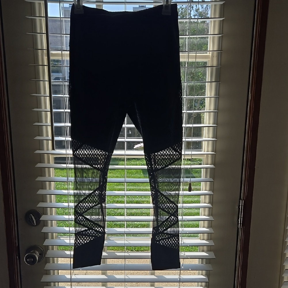 Victoria's Secret Black Mesh Leggings